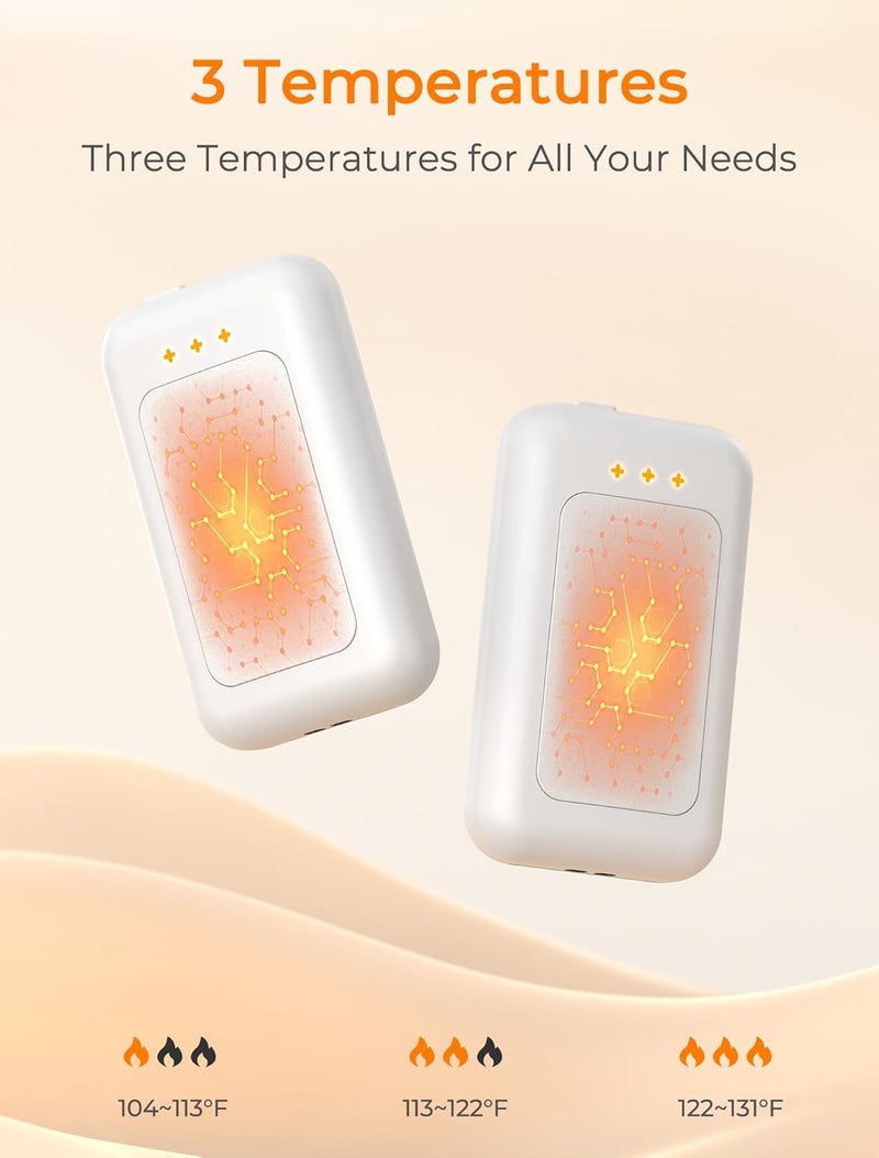 Jerritte Electric Hand Warmers Rechargeable, Rechargeable Hand Warmer, Portable Hand Warmer for Outdoor Camping Hunting Golf Accessories, Gifts for Women Men - Image 3